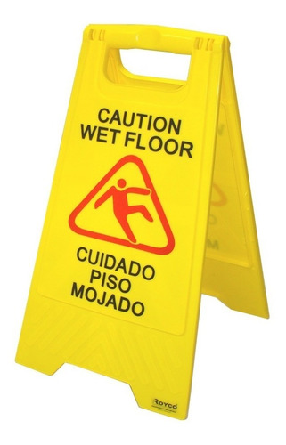 Cartel Señal Piso Mojado Cuidado Alerta Amarilla Dilpex