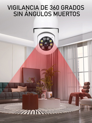 2pcs Cámara De Seguridad Wifi De 360° Visión Nocturna Alarma