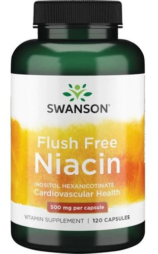 Niacina Flush Free 500 Mg 120 Caps Envio Gratis