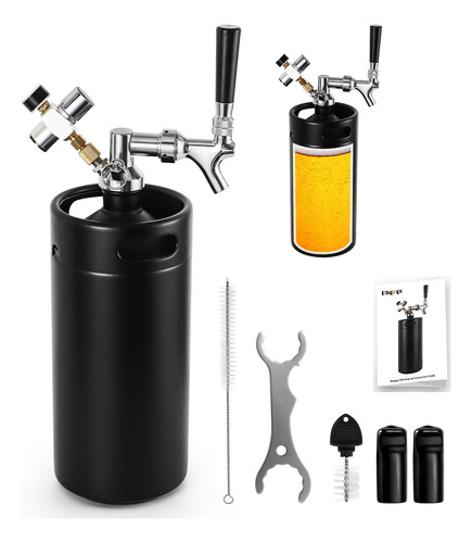 Dbgogo Sistema De Grifo De Cerveza Mini Barril De 128 Onzas,