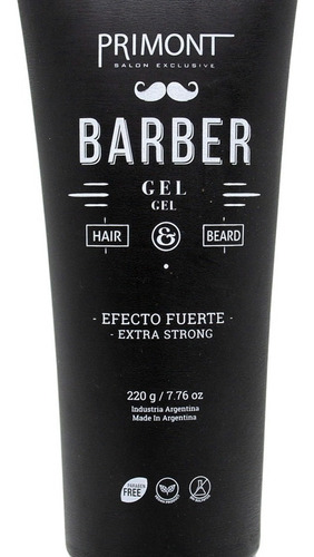 Primont Barber Gel Capilar Vegano Fijación Fuerte Pelo Local