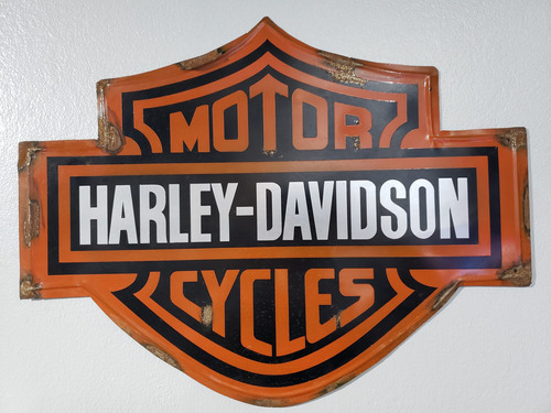 Chapa Decorativa Harley Davidson 60 X 45 Vintage .