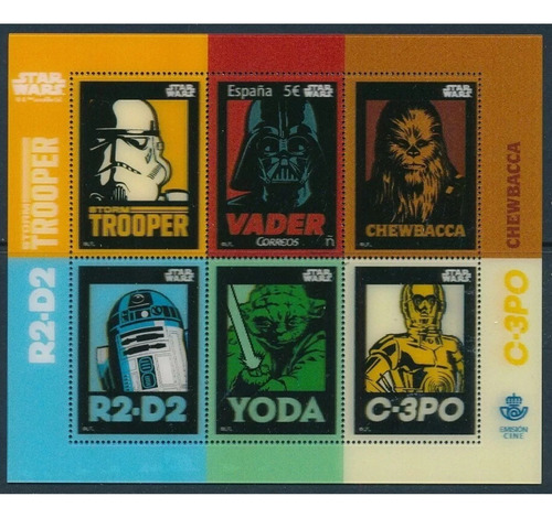 2017 Peliculas- Star Wars - España (bloque 3d) Mint