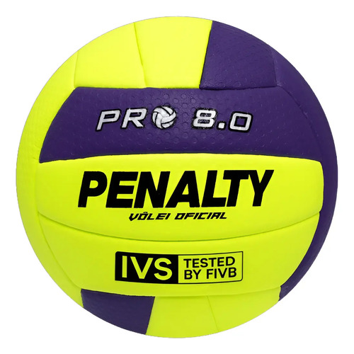 Bola Volei 8.0 Pró Penalty Quadra Selo Fivb Amarelo
