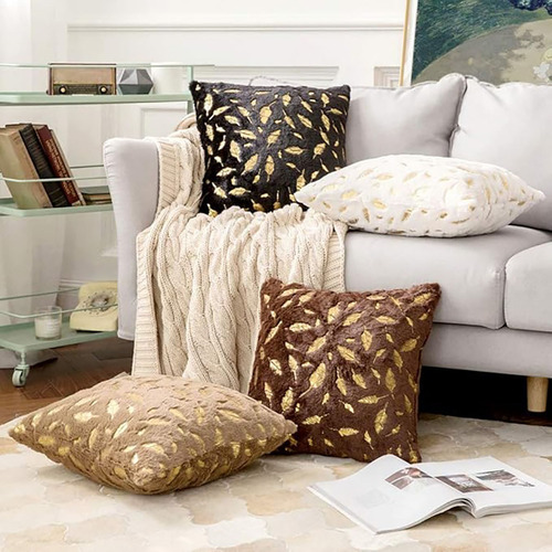 Funda De Almohada Cuadrada Decorativa De 2 Piezas 45 X 45 Cm Gris