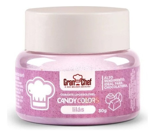 Corante Em Pó Lipossolúvel Candy Colors Lilás 30g Granchef