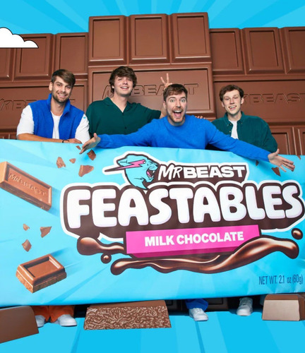Chocolate C/leche Y Crema Cacahuate Feastables Mr Beast 60 G