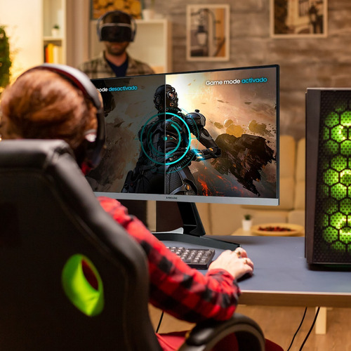 Monitor Gamer Samsung 24 Ls24r350fzlxzx 75hz + Audifonos