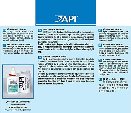 Api Paquete De 3 Kits De Prueba De Carbonato Kh Para Acuario