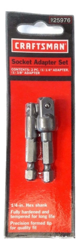 Set 2 Adaptadores Enc.1/4 A 1/4 Y 1/4 A 3/8 Impact Craftsman