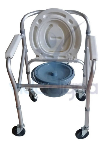 Silla Baño Discapacitado Comodo Aluminio Plegable Con Ruedas