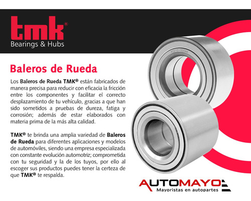 2) Baleros Rueda Doble Traseros Tmk Ml350 V6 3.5l 2011-2015
