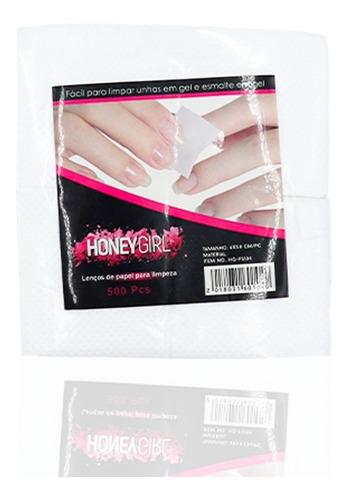 Honeygirl Papel Sin Pelusa Para Manicure 500 Und