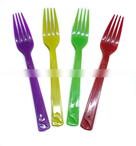 Pack De 25 Tenedor Plástico Colores Surtidos 18 Cm Mayoreo