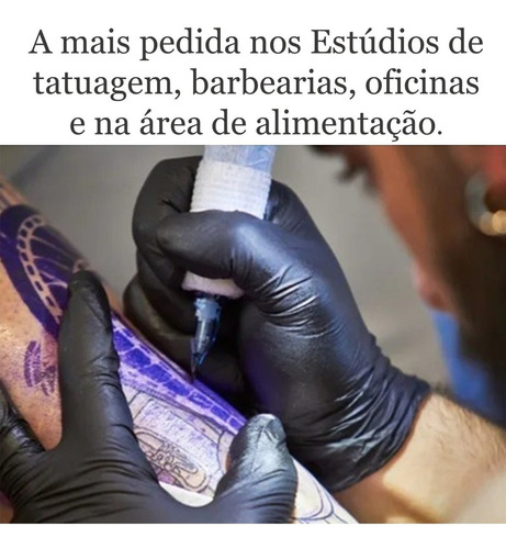 Luvas descartáveis antiderrapantes Talge cor preto tamanho G de nitrilo x 100 unidades