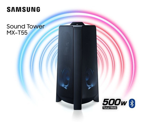 Imagem 1 de 4 de Caixa De Som Torre Samsung Mx-t55/zd Bluetooth - 500w