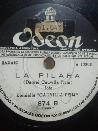 Cauvilla Prim Disco Pasta Odeon 874 C69