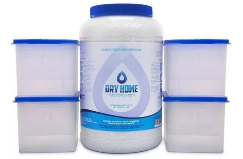 Dry Home Deshumificador 3.5kg Y 4 Contenedores Baño Recamara