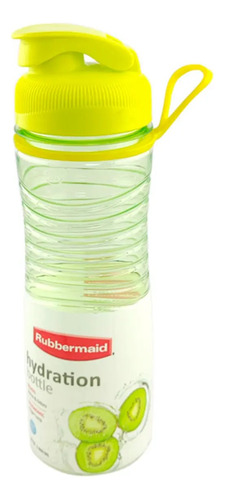 Botella Color Verde Transaparente Rubbermaid 600ml Febo