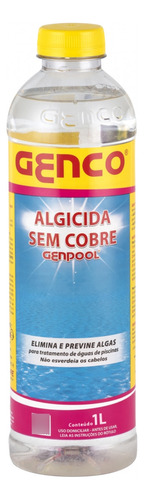Genpool Algicida Sem Cobre Elimina Alga Agua Piscina Genco