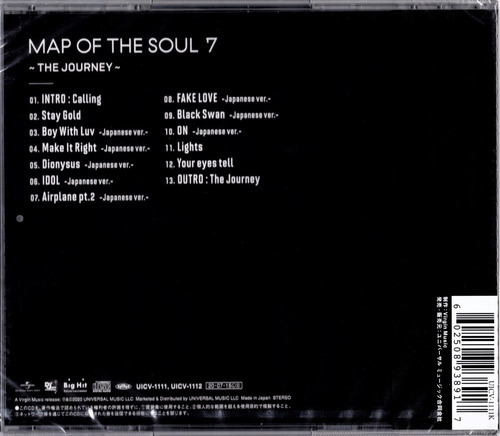 Bts - Map Of The Soul 7 The Journey - Version Japonesa - Cd