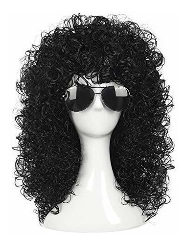 70s 80s Rocking Dude Afro Wig Men S Rocker Anime Cospla...