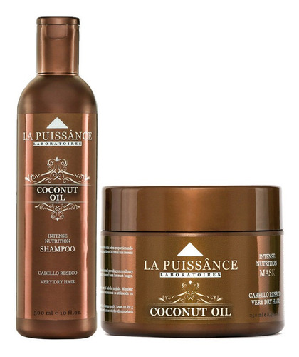 La Puissance Shampoo + Mascara Coconut Oil Pelo Seco Local