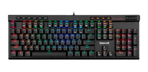 Imagen 1 de 4 de Teclado gamer Redragon Vata Pro K580RGB-PRO QWERTY Outemu Brown español latinoamérica color negro con luz RGB