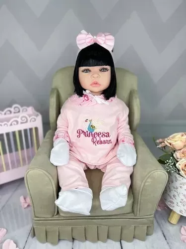 Boneca Bebê Reborn Original De Silicone Morena