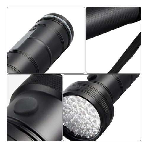 Lanterna De 51 Leds Luz Preta Luz Uv Lanterna Luz Negra