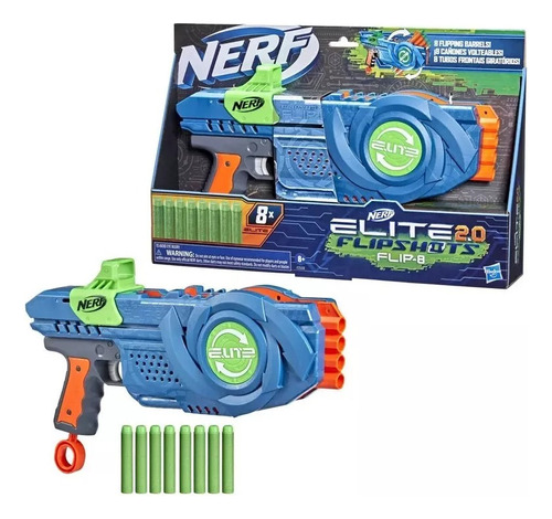 Lanzador Hasbro Nerf Elite 2.0 Flipshots Flip-8 Con Dardos