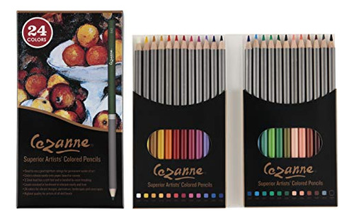Cezanne Set De Lápices De Colores Profesionales De 24 Colore