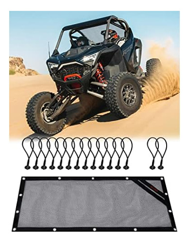 Red Ventana Trasera De Utv Rzr, Parasol Malla Suave, Bl...