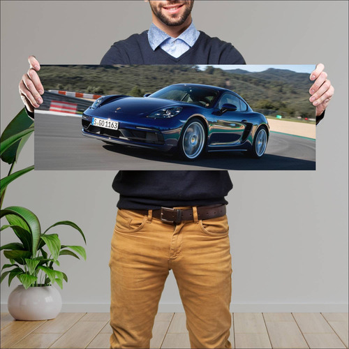 Cuadro 30x80cm Auto 2020 Porsche 718 Cayman Gts 331