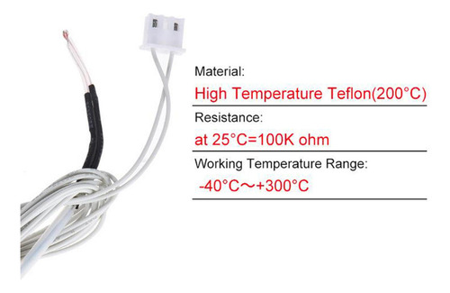 5x Sensor De Temperatura Termistor Ntc Para Ender 3 Cr--10s