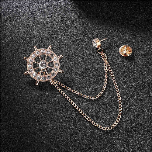 Y Broche De Solapa Con Insignia, Broche De Cadena Con Borlas