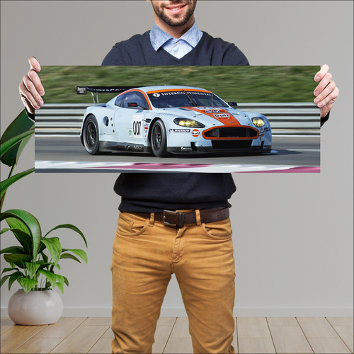 Cuadro 30x80cm Auto 2008 Aston Martin Dbr9 Gulf 281