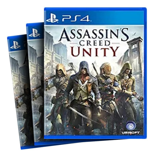 Combo Com 3 Assassins Creed Unity Ps4 Midia Fisica