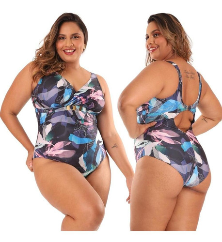 Maiô Zero Barriga Modela E Reduz Banho De Mar Plus Size