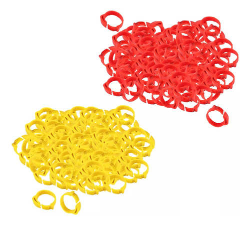 200 Anillos For Patas De Gallina Y Pollo 001-100 Con Clip