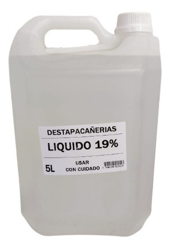 Destapa Cañerías Liquido 19% X 5l