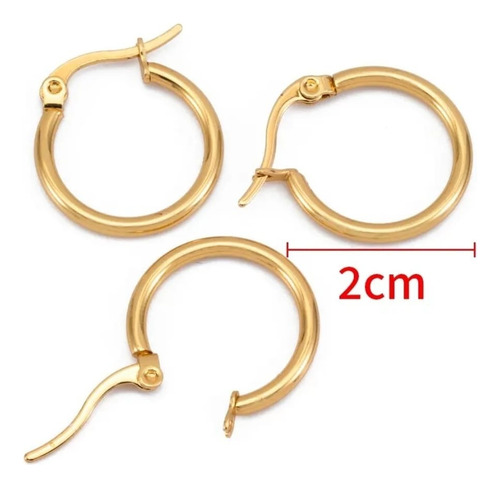 Arracadas De Acero Inoxidable Quirúrgico 20 Mm, Aretes Mujer