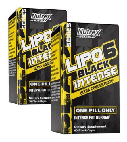 2 Frascos Lipo Intense Nutrex 60 Capsulas 