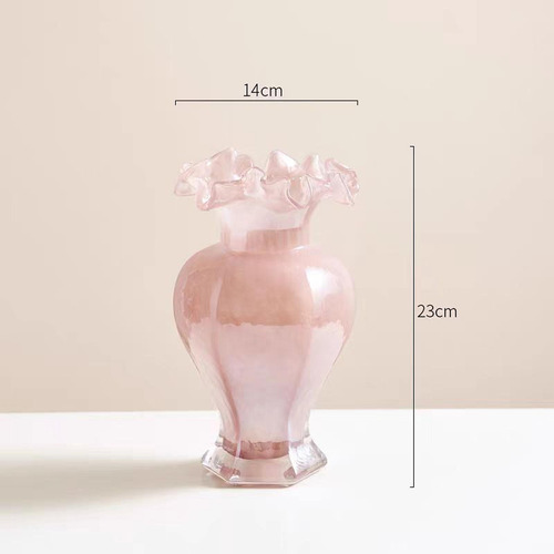 Florero De Vidrio, Florero Hidropónico Para , Rosa