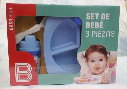 Plato Termico + Cubiertos + Vaso Tomatodo Para Bebe - Basa