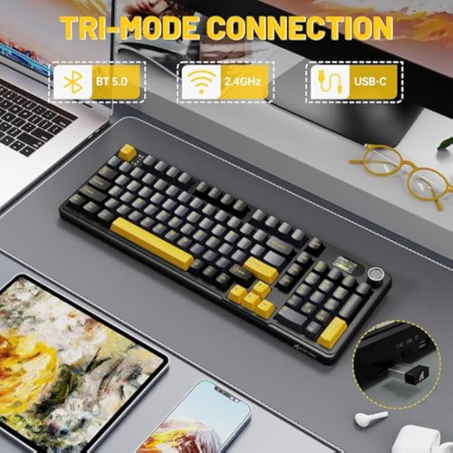 Teclado Mecánico Inalámbrico Para Juegos Attack Shark X98 Pr