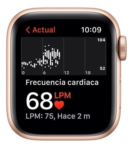 Imagen 4 de 7 de Apple Watch SE (GPS, 40mm) - Caja de aluminio color dorado - Correa deportiva Blanco estelar