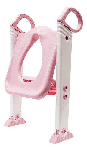 Assento Redutor Infantil Antiderrapante Com Escada Rosa Buba