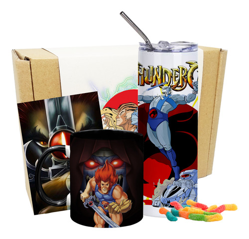 Kit De Regalo Con Taza Y Termo Thundercats Personalizado
