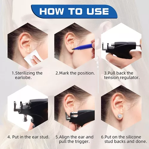 Atención: Por favor no te perfores las orejas con pistola